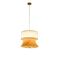 Ceiling Light DKD Home Decor Polyester Bamboo (40 x 40 x 39 cm)-2