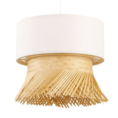 Ceiling Light DKD Home Decor Polyester Bamboo (40 x 40 x 39 cm)-1