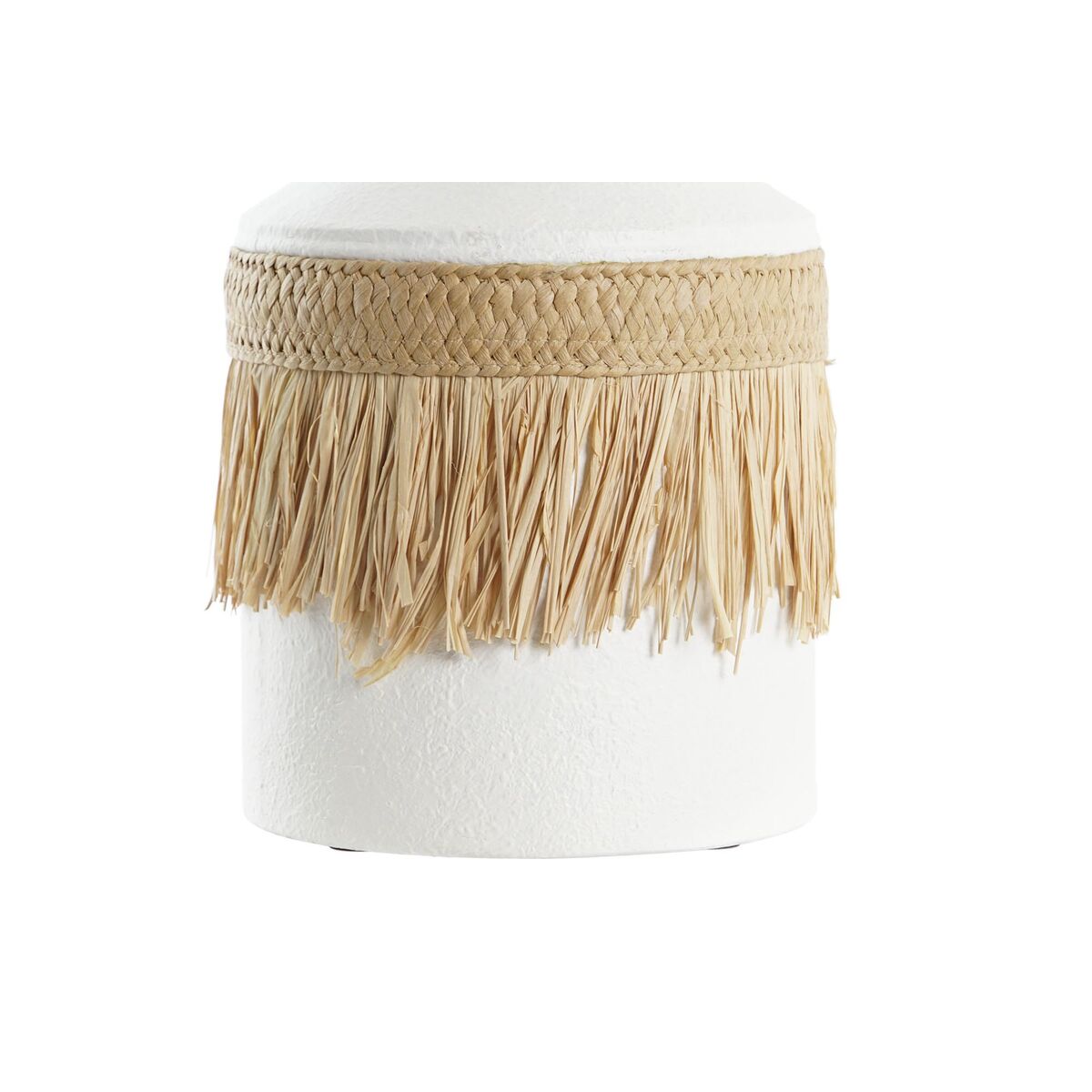 Vase DKD Home Decor White Natural Metal 20 x 16 x 40 cm-1