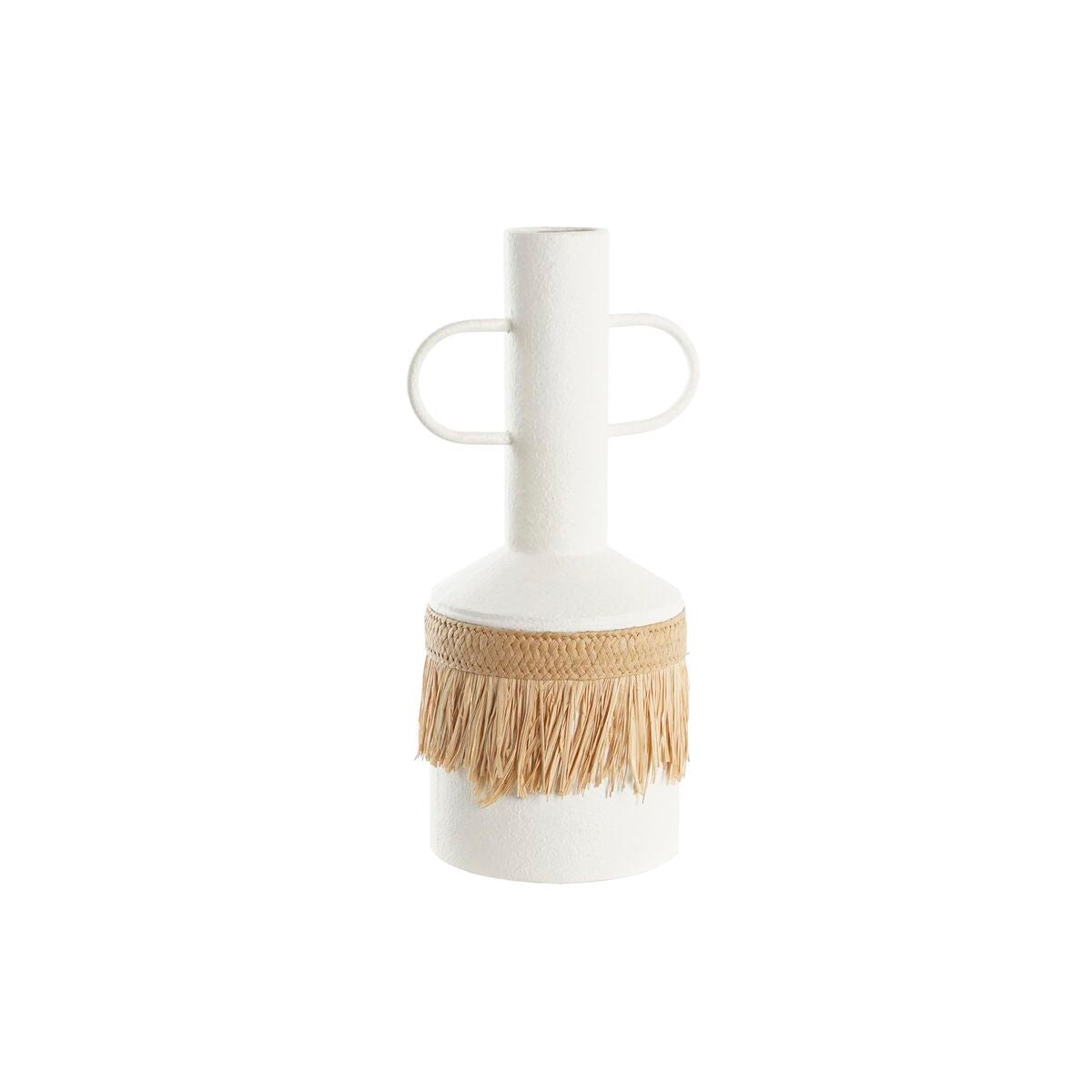 Vase DKD Home Decor White Natural Metal 20 x 16 x 40 cm-0