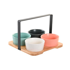Appetizer Set DKD Home Decor 20 x 20 x 14 cm Porcelain Multicolour-0