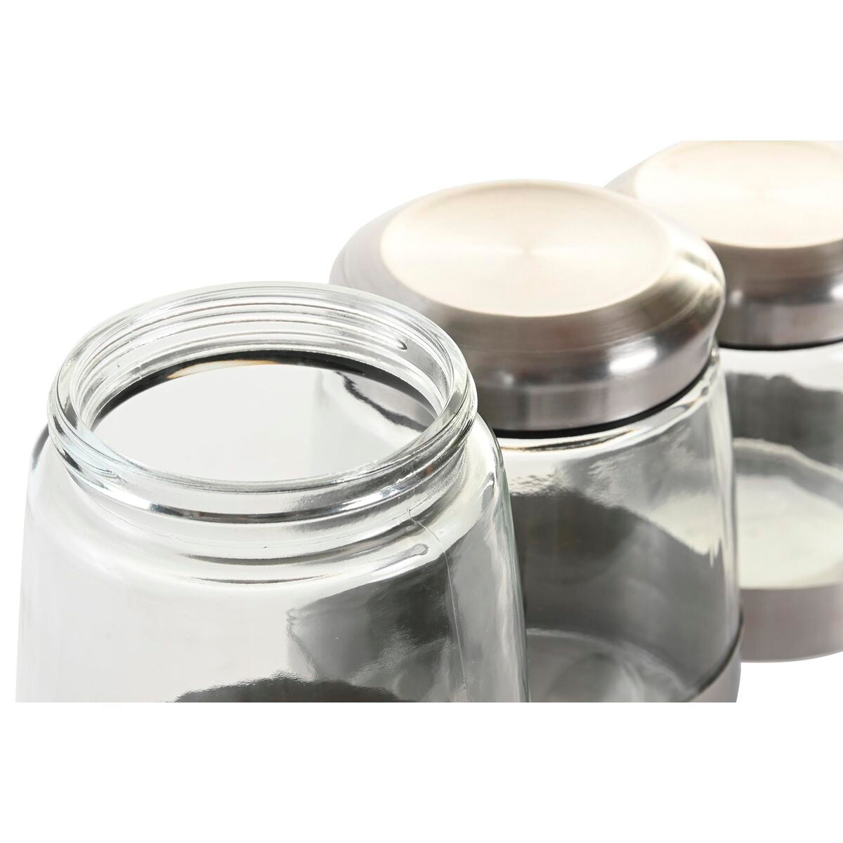 3 Tubs DKD Home Decor Crystal Silver Transparent Stainless steel-1