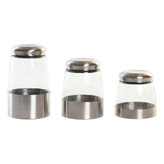 3 Tubs DKD Home Decor Crystal Silver Transparent Stainless steel-0