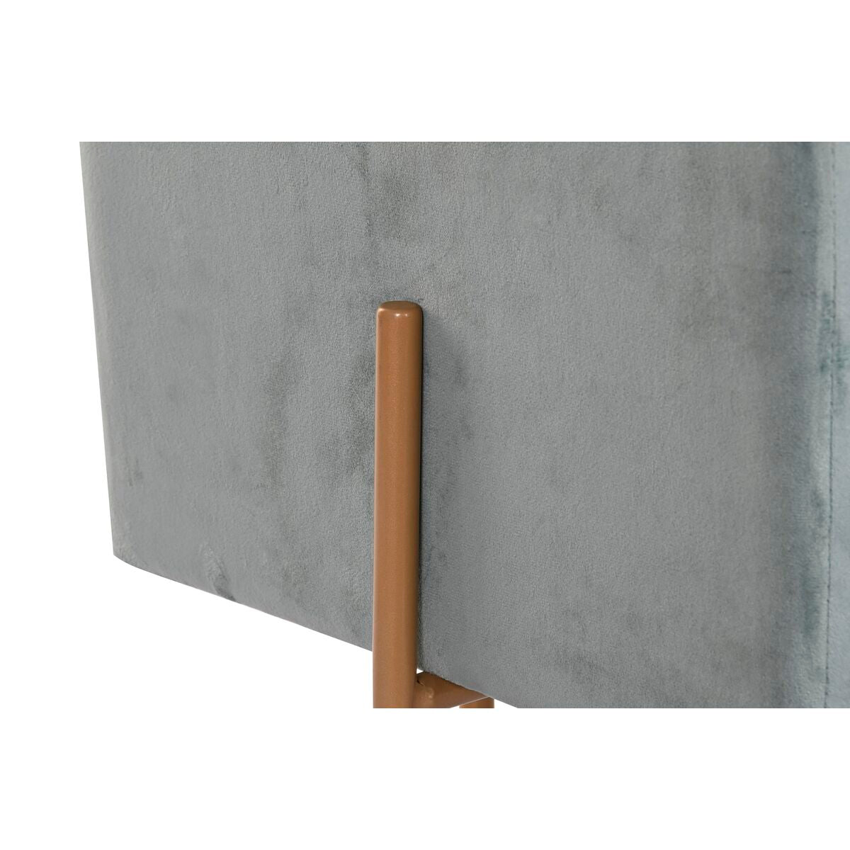 Footrest DKD Home Decor Metal Turquoise Polyester (45 x 45 x 45 cm)-1