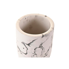 Glass DKD Home Decor White Black Cement 7 X 7 X 9,5 CM-1