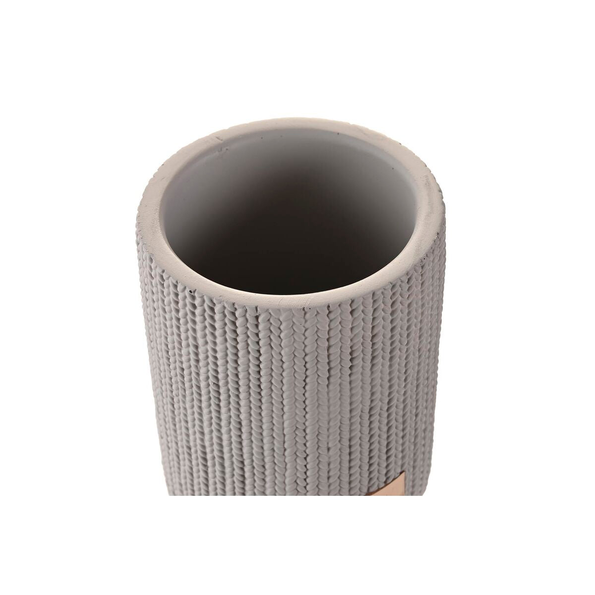 Glass DKD Home Decor Grey Cement 8 x 8 x 10 cm-1