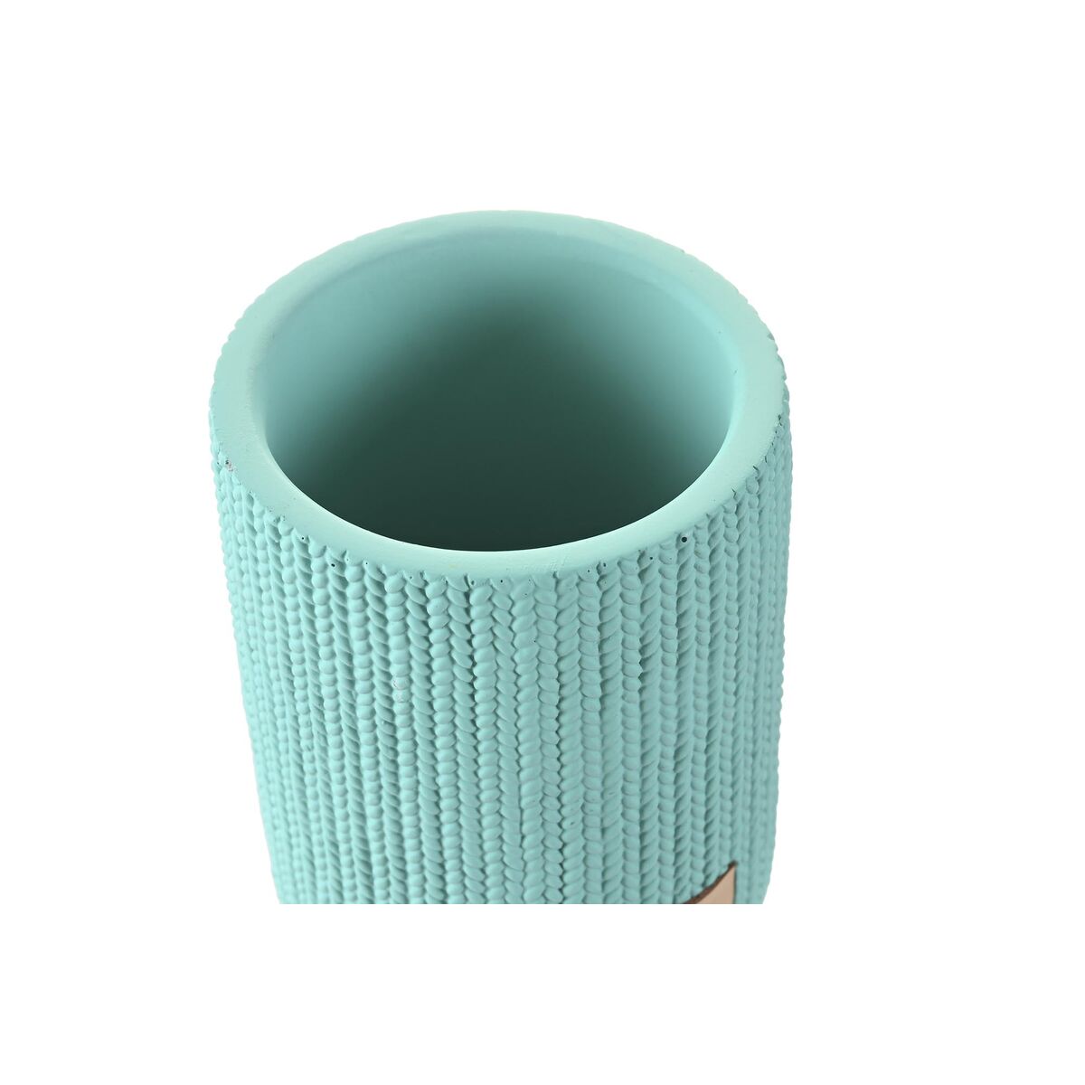 Glass DKD Home Decor Green Cement 8 x 8 x 10 cm-1