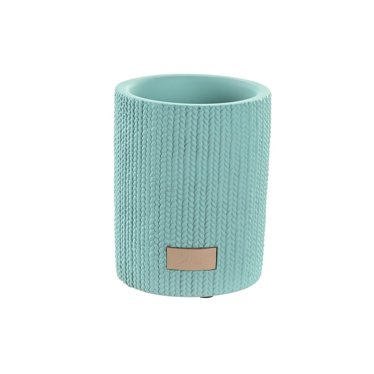 Glass DKD Home Decor Green Cement 8 x 8 x 10 cm-0