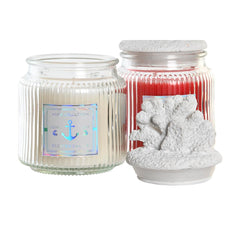 Scented Candle DKD Home Decor Coral Mediterranean 430 g (2 Units)-2
