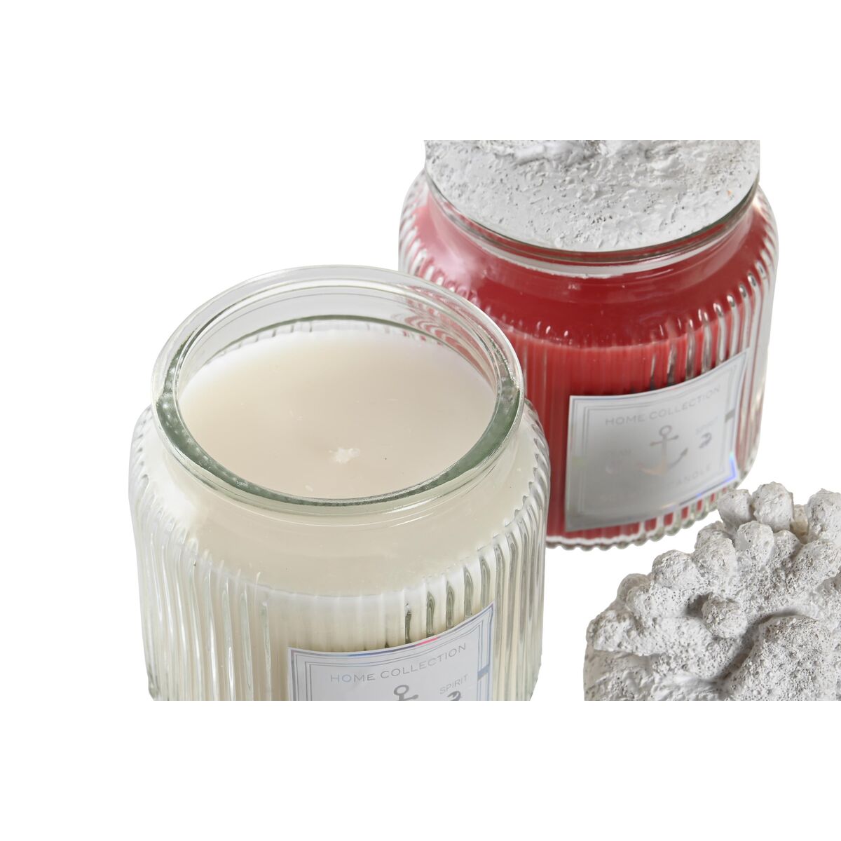 Scented Candle DKD Home Decor Coral Mediterranean 430 g (2 Units)-1