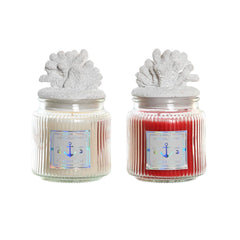 Scented Candle DKD Home Decor Coral Mediterranean 430 g (2 Units)-0