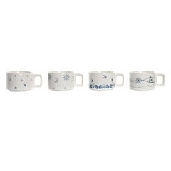 Piece Coffee Cup Set DKD Home Decor Blue White Metal Dolomite 260 ml-2