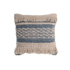 Cushion DKD Home Decor Blue 45 x 10 x 45 cm White Boho-0