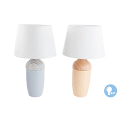 Desk lamp DKD Home Decor Ceramic Brown Navy Blue (2 Units)-0