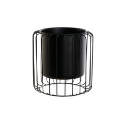 Planter DKD Home Decor Black Metal 26 x 26 x 26 cm-0