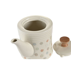 Teapot DKD Home Decor Beige Stoneware 1 L-1