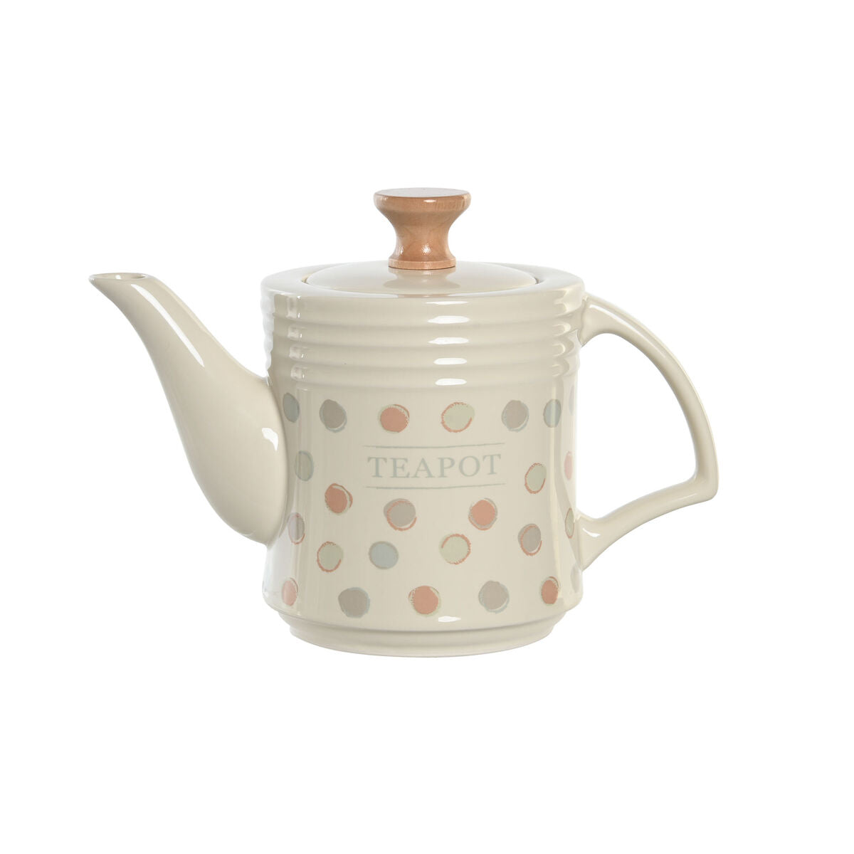 Teapot DKD Home Decor Beige Stoneware 1 L-0