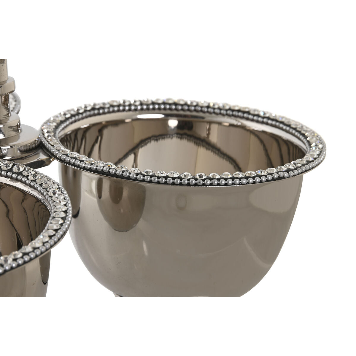Centerpiece DKD Home Decor Silver Acrylic Aluminium 24 x 24 x 18 cm-2