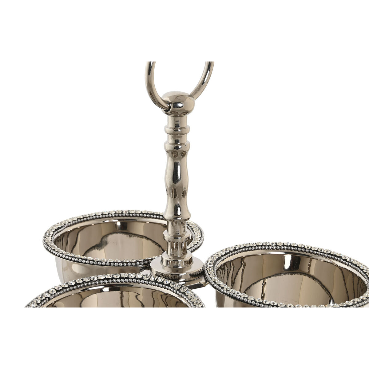 Centerpiece DKD Home Decor Silver Acrylic Aluminium 24 x 24 x 18 cm-1