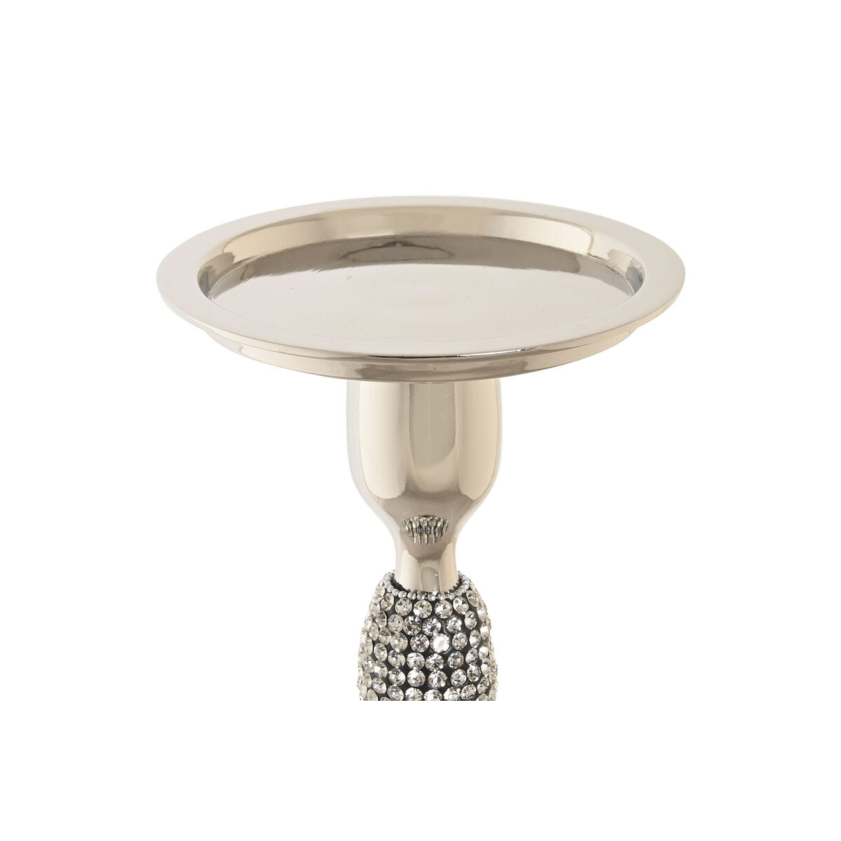 Candleholder DKD Home Decor Silver Acrylic Aluminium 12 x 12 x 36 cm-1