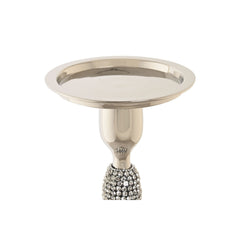 Candleholder DKD Home Decor Silver Acrylic Aluminium 12 x 12 x 36 cm-1