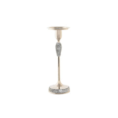 Candleholder DKD Home Decor Silver Acrylic Aluminium 12 x 12 x 36 cm-0