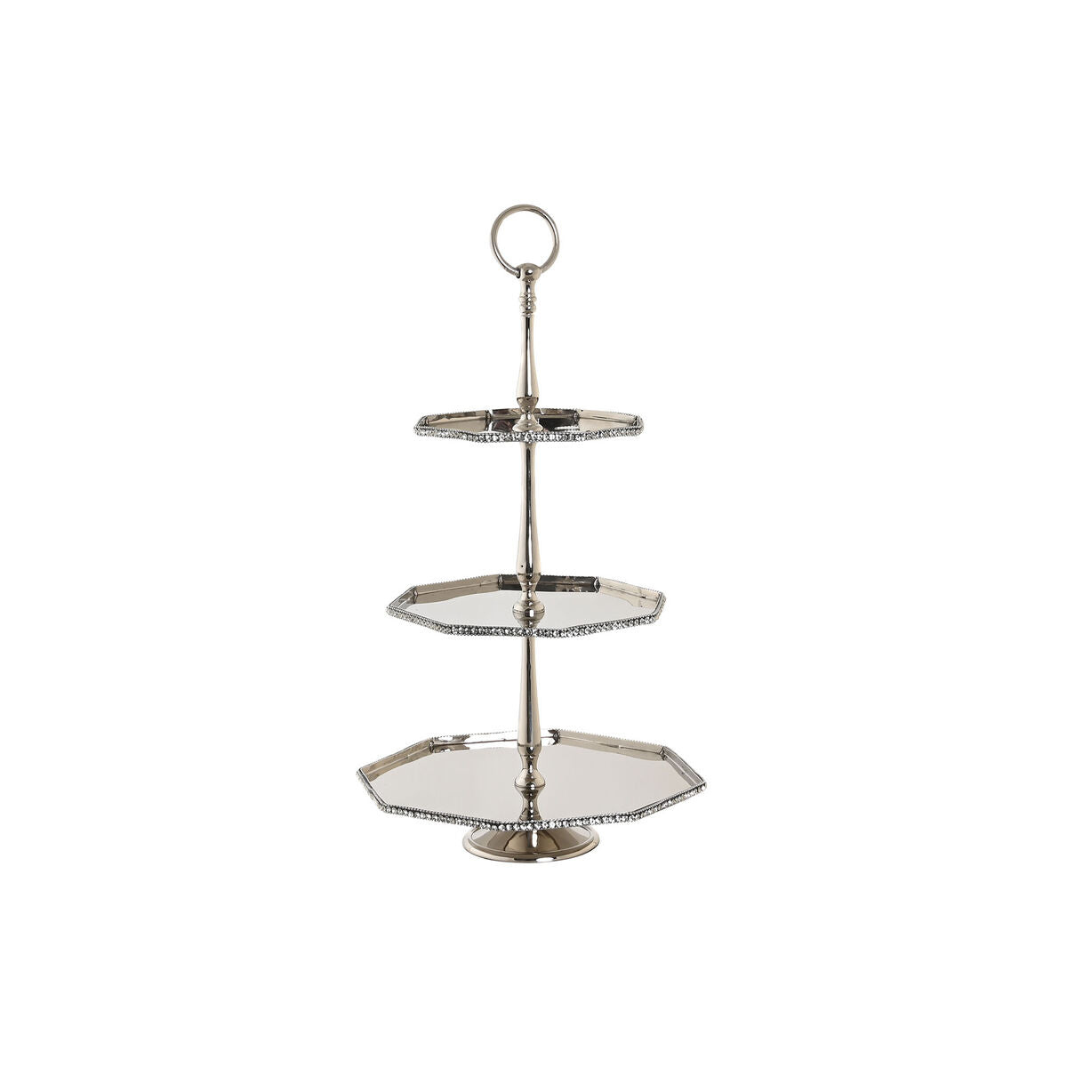Centerpiece DKD Home Decor Silver Aluminium 28 x 28 x 47 cm-0