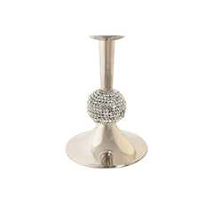 Candleholder DKD Home Decor 16 x 16 x 41 cm Silver Aluminium Acrylic-3