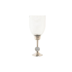 Candleholder DKD Home Decor 16 x 16 x 41 cm Silver Aluminium Acrylic-1