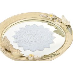 Centerpiece DKD Home Decor Beige Resin Mirror 24 x 22,6 x 18 cm-3