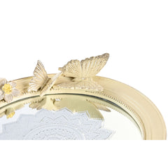 Centerpiece DKD Home Decor Beige Resin Mirror 24 x 22,6 x 18 cm-1
