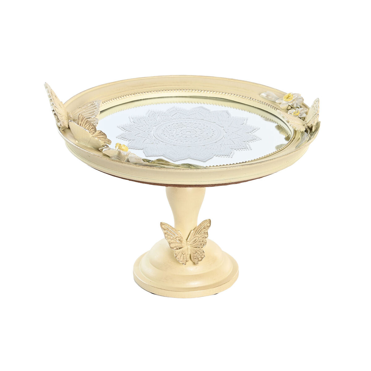Centerpiece DKD Home Decor Beige Resin Mirror 24 x 22,6 x 18 cm-0