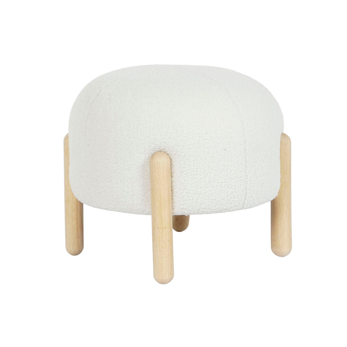 Footrest DKD Home Decor 45 x 45 x 36 cm Wood White-0