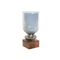 Candleholder DKD Home Decor 16,5 x 16,5 x 38,5 cm Crystal Aluminium-0