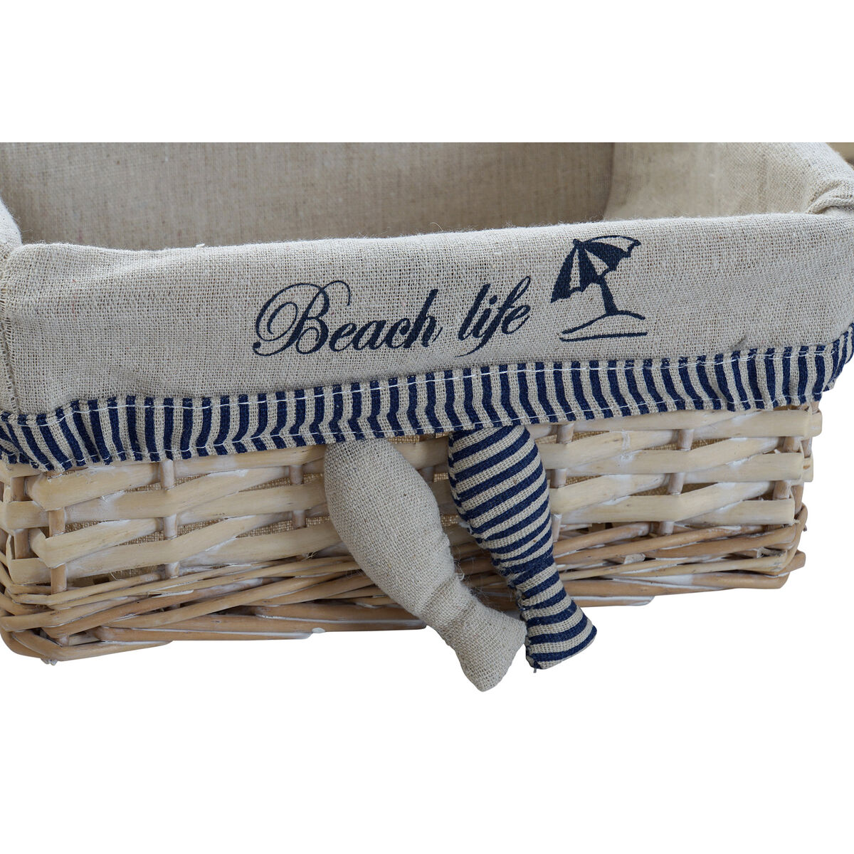Basket set DKD Home Decor Spirals Mediterranean 48 x 38 x 13 cm-3