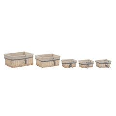 Basket set DKD Home Decor Spirals Mediterranean 48 x 38 x 13 cm-1