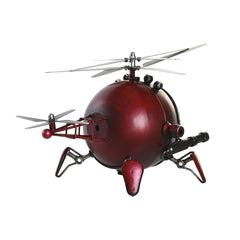 Table clock DKD Home Decor Red Silver Helicopter (2 Units)-2