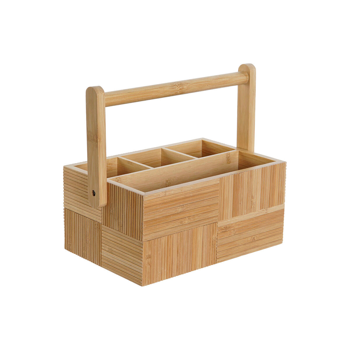 Cutlery basket DKD Home Decor Natural Bamboo 27 x 16,5 x 11,5 cm-0