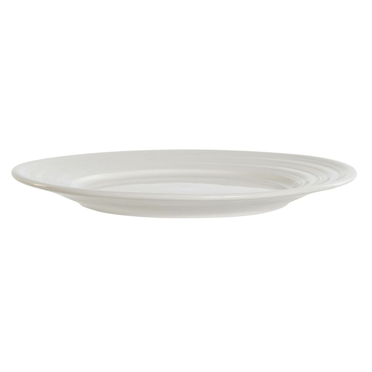Flat Plate DKD Home Decor White Porcelain 19 x 19 x 2 cm-0