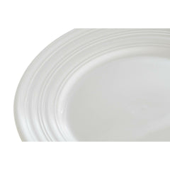 Flat Plate DKD Home Decor White Porcelain 19 x 19 x 2 cm-2