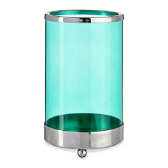 Candleholder Gift Decor SW120612B Blue Silver Metal Glass 9,7 x 16,5 x 9,7 cm Cylinder-0