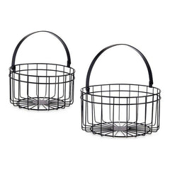 Basket set Gift Decor JY19150BK Black Metal 25 x 27 x 25 cm-0