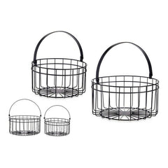 Basket set Gift Decor JY19150BK Black Metal 25 x 27 x 25 cm-1