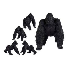 Decorative Figure Gift Decor XS210425 Black Gorilla 30 x 36 x 45 cm-0