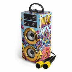 Speaker with Karaoke Microphone-3