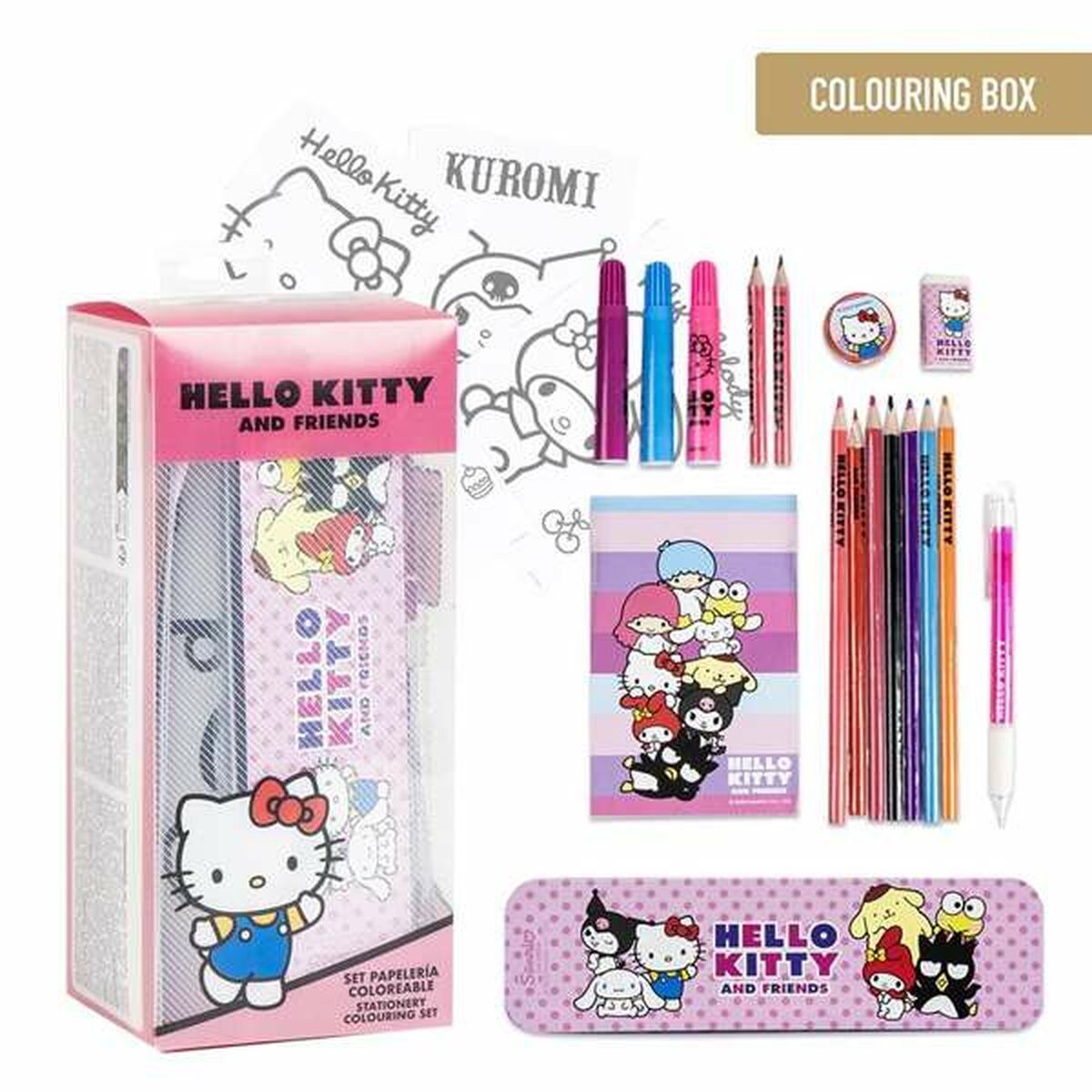 Drawing Set Hello Kitty White-0
