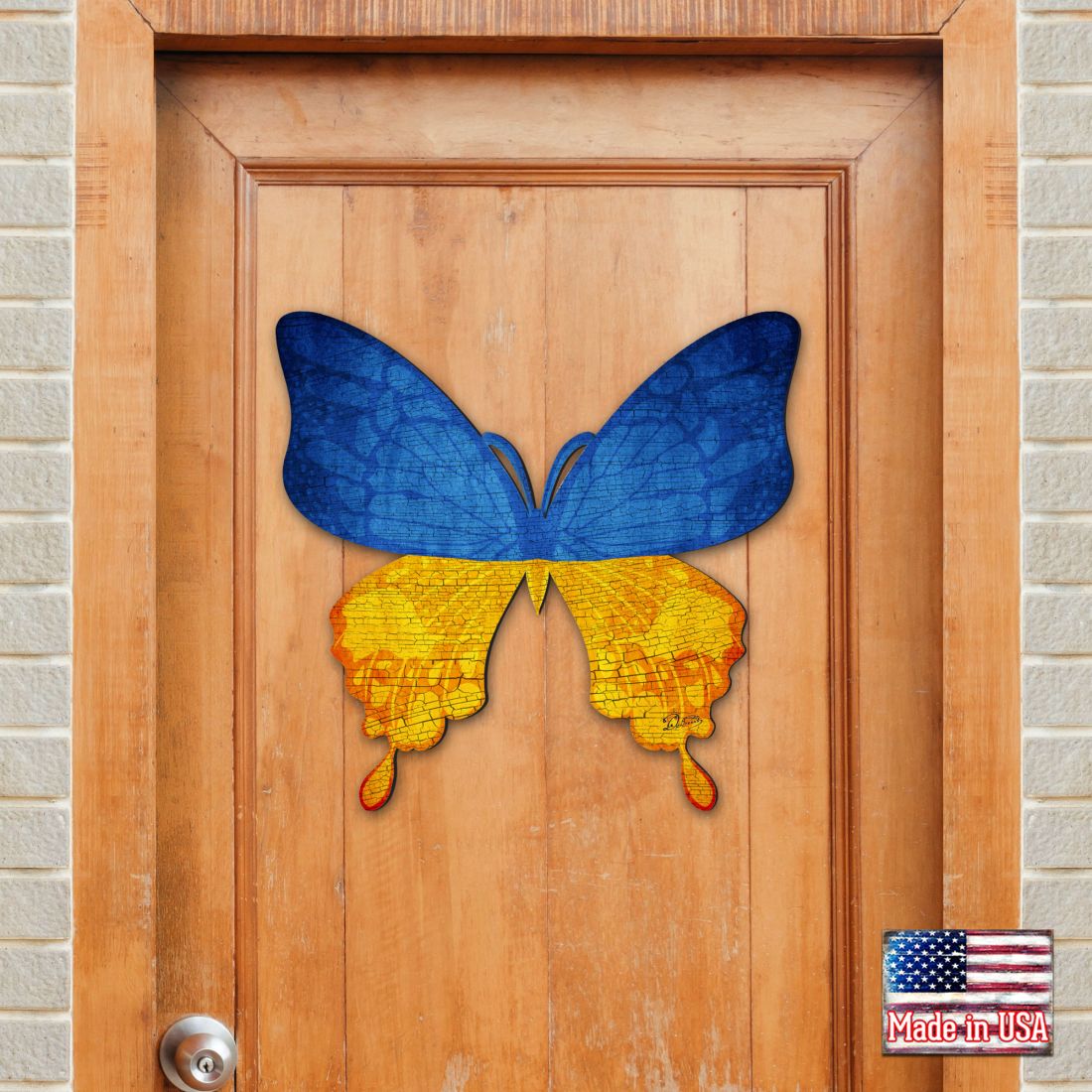 Ukraine Butterfly Holiday Door Decor - International Decor - 8187128H-1