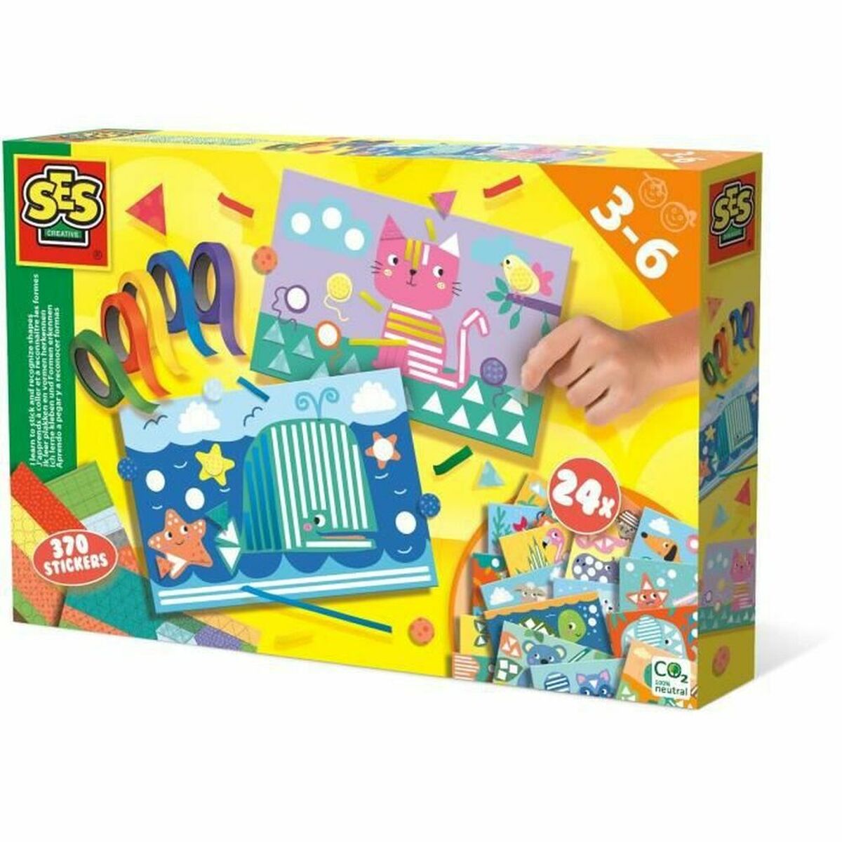 Educational Game SES Creative I learn to paste and recognize shapes Multicolour-0