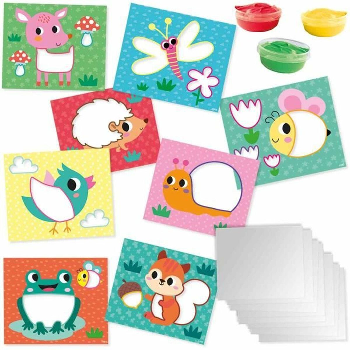 Drawing Set SES Creative Eco Finger Paint Cards-1