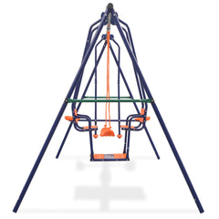 vidaXL Swing Set with 5 Seats Orange-2